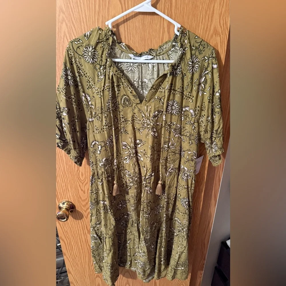 Sonoma Sage Green Floral Print Dress